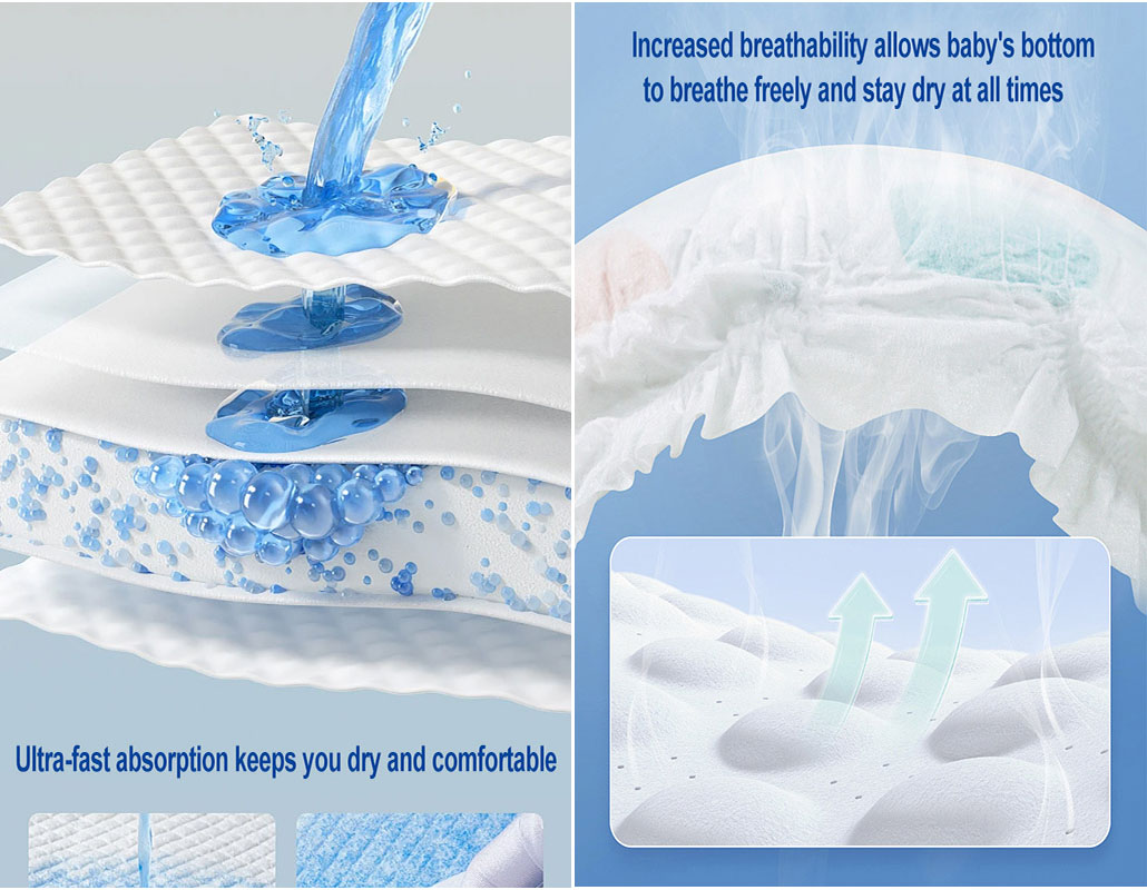 Ultra fast absorption baby diaper