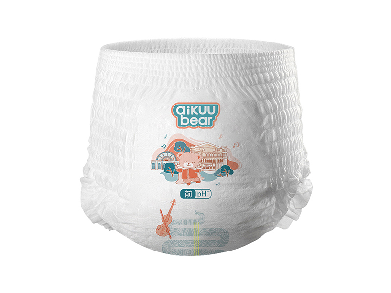 High absorbency core baby pull-up pants for active babies