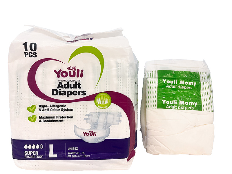 Breathable adult diaper